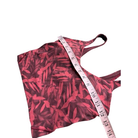 Lululemon Align Cropped Tank Top In Spray Leaf Fireside Red Multi Size 2 - Picture 10 of 11